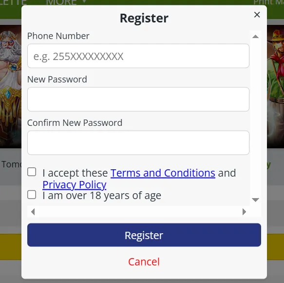 Betika Tanzania Registration Steps